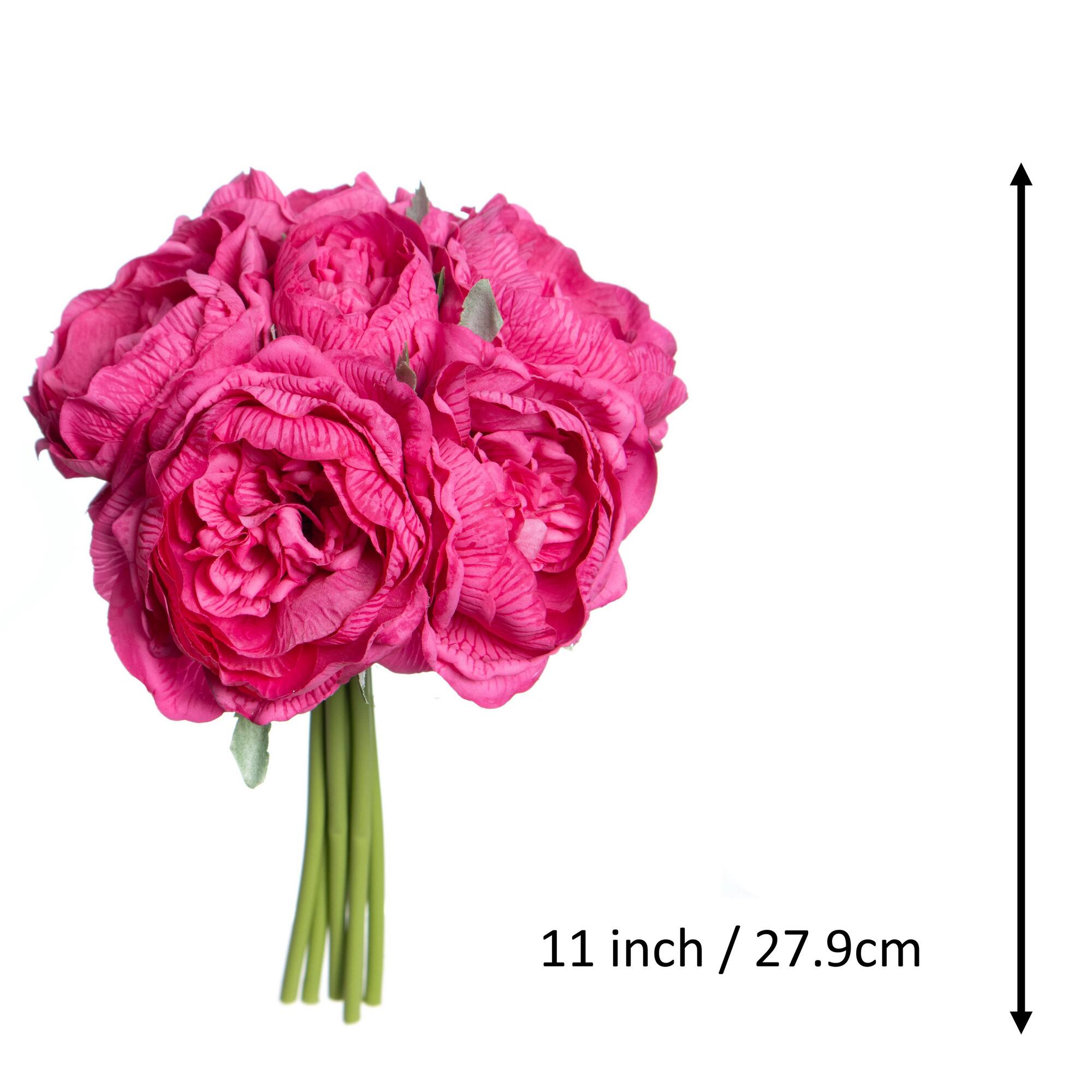 11" Dark Pink Peony Real Touch Deluxe Bush by Ashland®